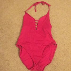 brand la blanca. open back one piece bathing suit